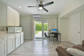 Bedroom and bathroom - perfect for solo traveler